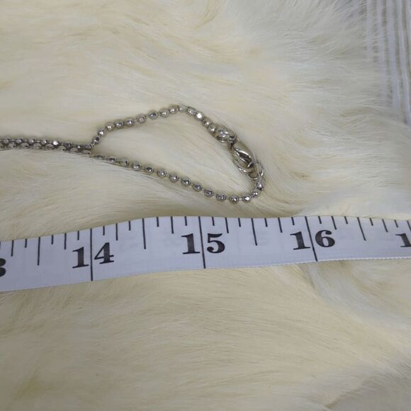 Silver Rhinestone Anchor Necklace Women’s Statement Piece - Picture 8 of 8